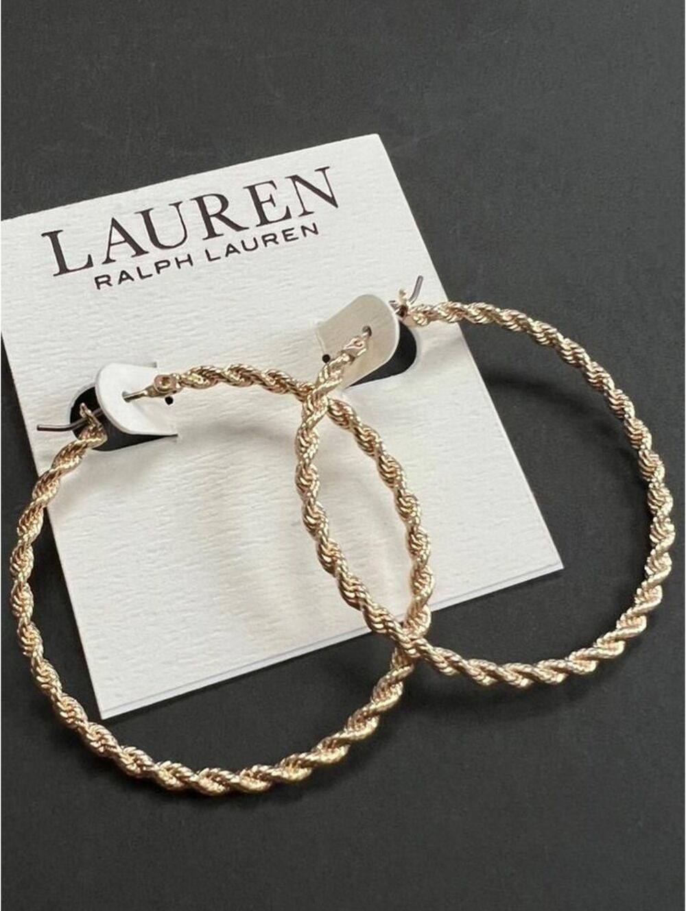 Lauren Ralph Lauren Twisted Hoop Earrings